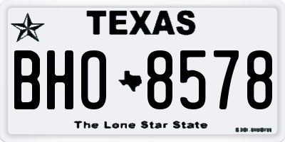 TX license plate BHO8578