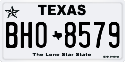 TX license plate BHO8579