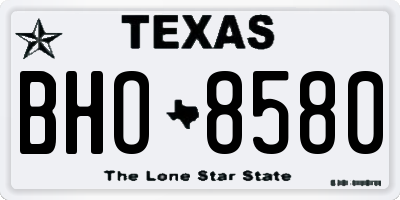 TX license plate BHO8580