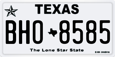 TX license plate BHO8585