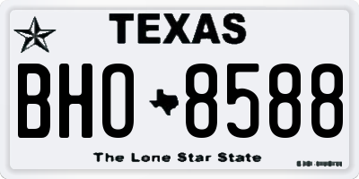 TX license plate BHO8588