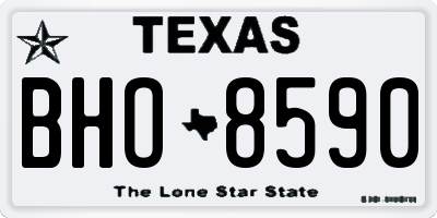 TX license plate BHO8590