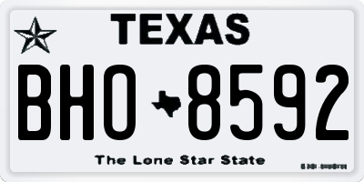 TX license plate BHO8592