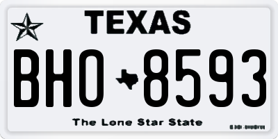 TX license plate BHO8593