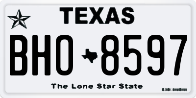TX license plate BHO8597