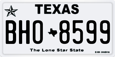 TX license plate BHO8599