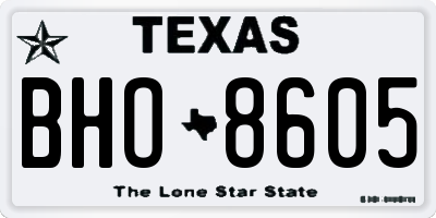 TX license plate BHO8605