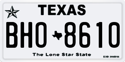 TX license plate BHO8610
