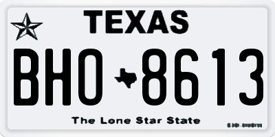 TX license plate BHO8613