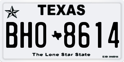 TX license plate BHO8614