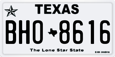 TX license plate BHO8616