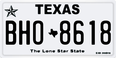 TX license plate BHO8618