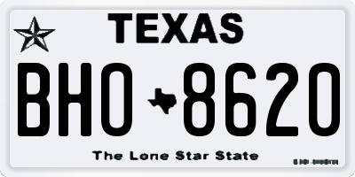 TX license plate BHO8620