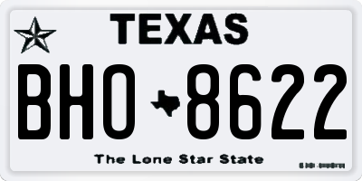TX license plate BHO8622