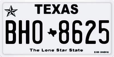TX license plate BHO8625