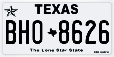 TX license plate BHO8626