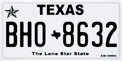 TX license plate BHO8632