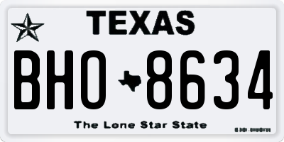 TX license plate BHO8634