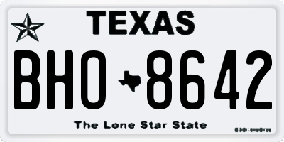TX license plate BHO8642