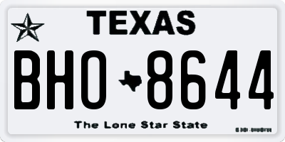 TX license plate BHO8644