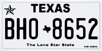 TX license plate BHO8652