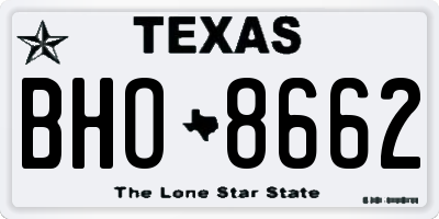 TX license plate BHO8662