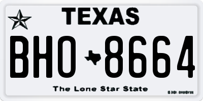TX license plate BHO8664
