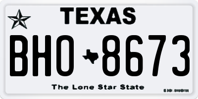 TX license plate BHO8673