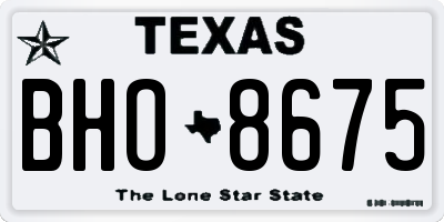 TX license plate BHO8675