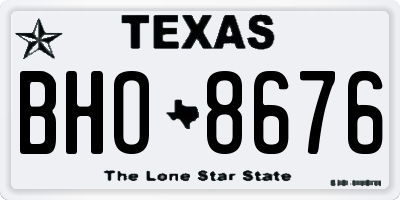 TX license plate BHO8676