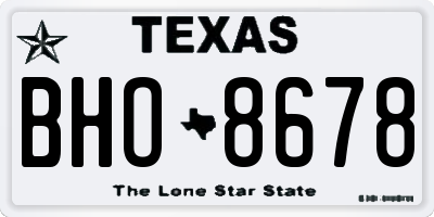 TX license plate BHO8678