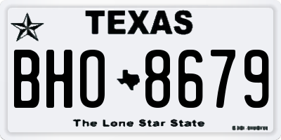 TX license plate BHO8679