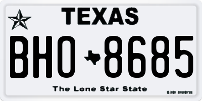 TX license plate BHO8685