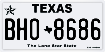 TX license plate BHO8686
