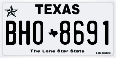 TX license plate BHO8691