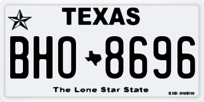 TX license plate BHO8696