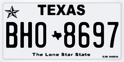 TX license plate BHO8697