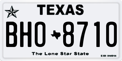 TX license plate BHO8710