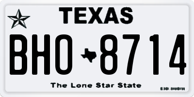 TX license plate BHO8714