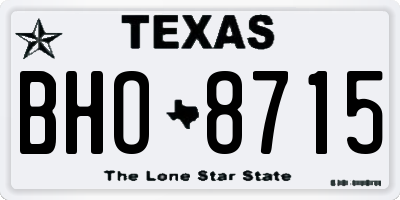 TX license plate BHO8715