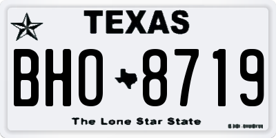 TX license plate BHO8719