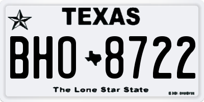 TX license plate BHO8722