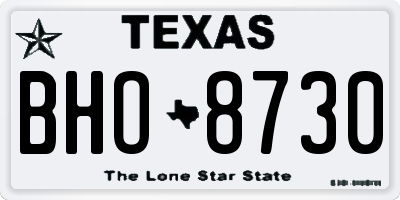 TX license plate BHO8730