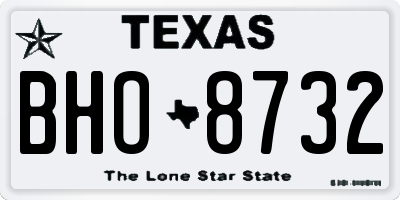 TX license plate BHO8732