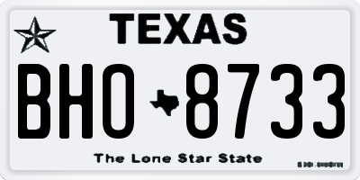 TX license plate BHO8733
