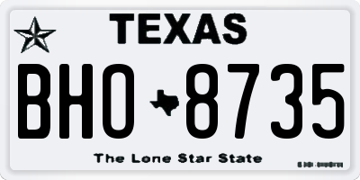 TX license plate BHO8735