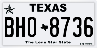 TX license plate BHO8736