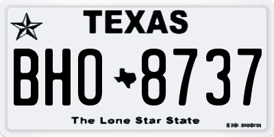 TX license plate BHO8737