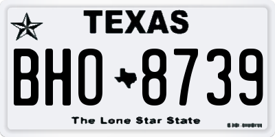 TX license plate BHO8739