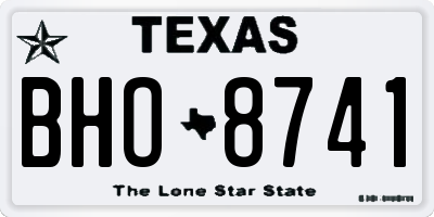 TX license plate BHO8741